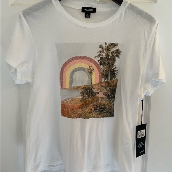 Wildfox Rainbow Coast Keke T-Shirt - NWT - Medium - Picture 3 of 9
